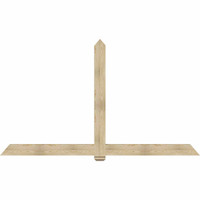 108"W x 63"H x 04"D x 6"F, 14/12 Pitch, Eugene Rough Sawn Timber Gable Bracket, Douglas Fir