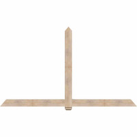108"W x 63"H x 3 1/2"D x 5 1/2"F, 14/12 Pitch, Eugene Smooth Timber Gable Bracket, Douglas Fir