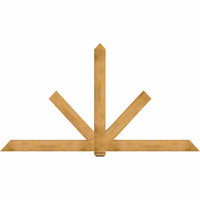 108"W x 58"H x 04"D x 6"F, 13/12 Pitch, Kennewick Rough Sawn Timber Gable Bracket, Western Red Cedar