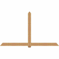 108"W x 63"H x 3 1/2"D x 5 1/2"F, 14/12 Pitch, Eugene Smooth Timber Gable Bracket, Western Red Cedar