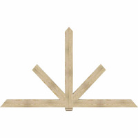 108"W x 63"H x 04"D x 6"F, 14/12 Pitch, Kennewick Rough Sawn Timber Gable Bracket, Douglas Fir