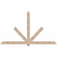 108"W x 63"H x 3 1/2"D x 5 1/2"F, 14/12 Pitch, Kennewick Smooth Timber Gable Bracket, Douglas Fir