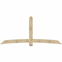 108"W x 49"H x 06"D x 6"F, 11/12 Pitch, Bellingham Rough Sawn Timber Gable Bracket, Douglas Fir