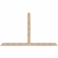 108"W x 63"H x 3 1/2"D x 5 1/2"F, 14/12 Pitch, Portland Smooth Timber Gable Bracket, Douglas Fir