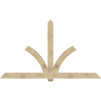 108"W x 63"H x 04"D x 6"F, 14/12 Pitch, Redmond Rough Sawn Timber Gable Bracket, Douglas Fir