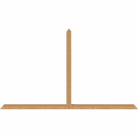 108"W x 63"H x 3 1/2"D x 5 1/2"F, 14/12 Pitch, Portland Smooth Timber Gable Bracket, Western Red Cedar