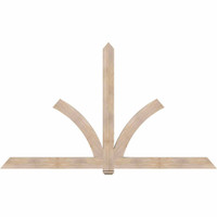 108"W x 63"H x 3 1/2"D x 5 1/2"F, 14/12 Pitch, Redmond Smooth Timber Gable Bracket, Douglas Fir