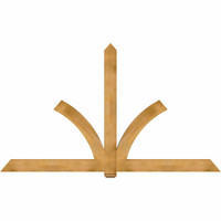 108"W x 63"H x 04"D x 6"F, 14/12 Pitch, Redmond Rough Sawn Timber Gable Bracket, Western Red Cedar