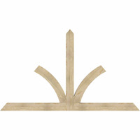 108"W x 63"H x 04"D x 6"F, 14/12 Pitch, Richland Rough Sawn Timber Gable Bracket, Douglas Fir