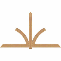 108"W x 63"H x 3 1/2"D x 5 1/2"F, 14/12 Pitch, Redmond Smooth Timber Gable Bracket, Western Red Cedar