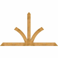108"W x 63"H x 04"D x 6"F, 14/12 Pitch, Richland Rough Sawn Timber Gable Bracket, Western Red Cedar