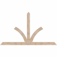108"W x 63"H x 3 1/2"D x 5 1/2"F, 14/12 Pitch, Richland Smooth Timber Gable Bracket, Douglas Fir