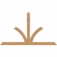 108"W x 63"H x 3 1/2"D x 5 1/2"F, 14/12 Pitch, Richland Smooth Timber Gable Bracket, Western Red Cedar