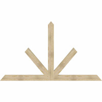 108"W x 63"H x 04"D x 6"F, 14/12 Pitch, Saratoga Rough Sawn Timber Gable Bracket, Douglas Fir