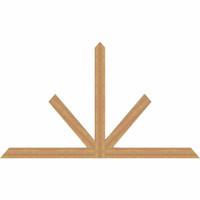 108"W x 63"H x 3 1/2"D x 5 1/2"F, 14/12 Pitch, Saratoga Smooth Timber Gable Bracket, Western Red Cedar