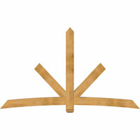 108"W x 63"H x 06"D x 6"F, 14/12 Pitch, Alberta Rough Sawn Timber Gable Bracket, Western Red Cedar