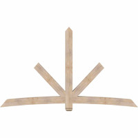 108"W x 63"H x 5 1/2"D x 5 1/2"F, 14/12 Pitch, Alberta Smooth Timber Gable Bracket, Douglas Fir