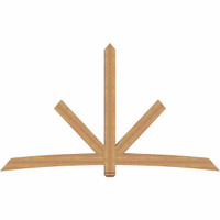108"W x 63"H x 5 1/2"D x 5 1/2"F, 14/12 Pitch, Alberta Smooth Timber Gable Bracket, Western Red Cedar
