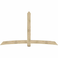 108"W x 63"H x 06"D x 6"F, 14/12 Pitch, Bellingham Rough Sawn Timber Gable Bracket, Douglas Fir