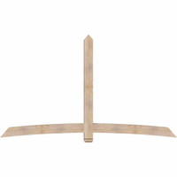 108"W x 63"H x 5 1/2"D x 5 1/2"F, 14/12 Pitch, Bellingham Smooth Timber Gable Bracket, Douglas Fir