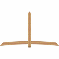 108"W x 63"H x 5 1/2"D x 5 1/2"F, 14/12 Pitch, Bellingham Smooth Timber Gable Bracket, Western Red Cedar