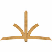 108"W x 63"H x 06"D x 6"F, 14/12 Pitch, Davenport Rough Sawn Timber Gable Bracket, Western Red Cedar
