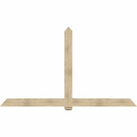 108"W x 63"H x 06"D x 6"F, 14/12 Pitch, Eugene Rough Sawn Timber Gable Bracket, Douglas Fir