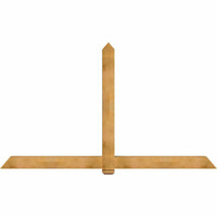 108"W x 63"H x 06"D x 6"F, 14/12 Pitch, Eugene Rough Sawn Timber Gable Bracket, Western Red Cedar