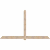 108"W x 63"H x 5 1/2"D x 5 1/2"F, 14/12 Pitch, Eugene Smooth Timber Gable Bracket, Douglas Fir