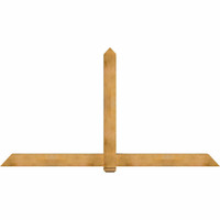 108"W x 58"H x 06"D x 6"F, 13/12 Pitch, Eugene Rough Sawn Timber Gable Bracket, Western Red Cedar