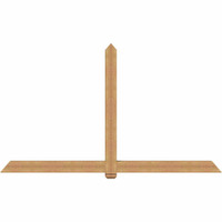 108"W x 63"H x 5 1/2"D x 5 1/2"F, 14/12 Pitch, Eugene Smooth Timber Gable Bracket, Western Red Cedar