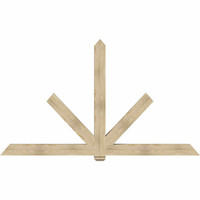 108"W x 63"H x 06"D x 6"F, 14/12 Pitch, Kennewick Rough Sawn Timber Gable Bracket, Douglas Fir