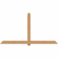 108"W x 58"H x 5 1/2"D x 5 1/2"F, 13/12 Pitch, Eugene Smooth Timber Gable Bracket, Western Red Cedar