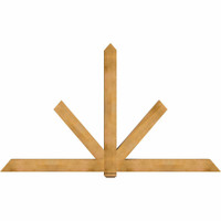 108"W x 63"H x 06"D x 6"F, 14/12 Pitch, Kennewick Rough Sawn Timber Gable Bracket, Western Red Cedar