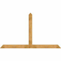 108"W x 63"H x 06"D x 6"F, 14/12 Pitch, Portland Rough Sawn Timber Gable Bracket, Western Red Cedar
