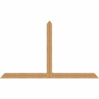 108"W x 63"H x 5 1/2"D x 5 1/2"F, 14/12 Pitch, Portland Smooth Timber Gable Bracket, Western Red Cedar