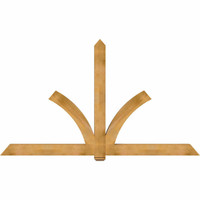 108"W x 63"H x 06"D x 6"F, 14/12 Pitch, Redmond Rough Sawn Timber Gable Bracket, Western Red Cedar