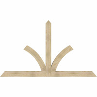 108"W x 63"H x 06"D x 6"F, 14/12 Pitch, Richland Rough Sawn Timber Gable Bracket, Douglas Fir