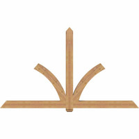 108"W x 63"H x 5 1/2"D x 5 1/2"F, 14/12 Pitch, Redmond Smooth Timber Gable Bracket, Western Red Cedar