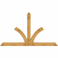 108"W x 63"H x 06"D x 6"F, 14/12 Pitch, Richland Rough Sawn Timber Gable Bracket, Western Red Cedar