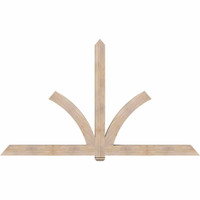 108"W x 63"H x 5 1/2"D x 5 1/2"F, 14/12 Pitch, Redmond Smooth Timber Gable Bracket, Douglas Fir