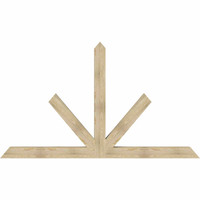 108"W x 63"H x 06"D x 6"F, 14/12 Pitch, Saratoga Rough Sawn Timber Gable Bracket, Douglas Fir
