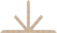 108"W x 63"H x 5 1/2"D x 5 1/2"F, 14/12 Pitch, Saratoga Smooth Timber Gable Bracket, Douglas Fir