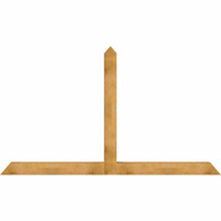 108"W x 63"H x 06"D x 6"F, 14/12 Pitch, Saratoga Rough Sawn Timber Gable Bracket, Western Red Cedar