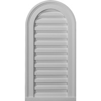 12"W x 21"H Cathedral Gable Vent Louver, Decorative