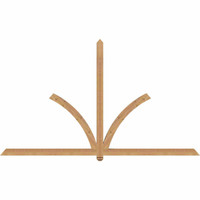108"W x 63"H x 3 1/2"D x 3 1/2"F, 14/12 Pitch, Redmond Smooth Timber Gable Bracket, Western Red Cedar