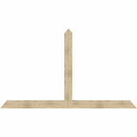108"W x 63"H x 06"D x 6"F, 14/12 Pitch, Portland Rough Sawn Timber Gable Bracket, Douglas Fir