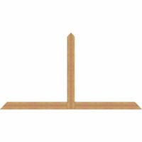 108"W x 58"H x 3 1/2"D x 5 1/2"F, 13/12 Pitch, Portland Smooth Timber Gable Bracket, Western Red Cedar