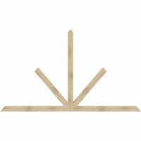 108"W x 63"H x 04"D x 4"F, 14/12 Pitch, Saratoga Rough Sawn Timber Gable Bracket, Douglas Fir