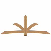108"W x 40"H x 5 1/2"D x 5 1/2"F, 09/12 Pitch, Davenport Smooth Timber Gable Bracket, Western Red Cedar